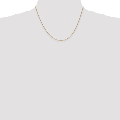14K Yellow Gold 18 Inch .85mm Spiga With Lobster Clasp Chain Necklace
