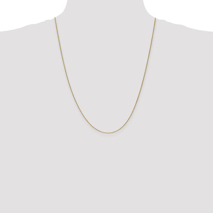 14K Yellow Gold 24 Inch .85mm Spiga With Lobster Clasp Chain Necklace