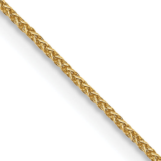 14K Yellow Gold 14 Inch .85mm Spiga With Lobster Clasp Chain Necklace