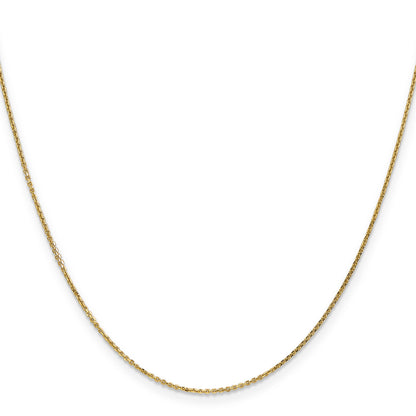 14K Yellow Gold 16 Inch .95mm Diamond-Cut Cable With Lobster Clasp Chain Necklace