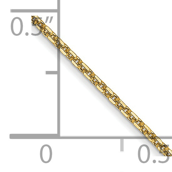 14K Yellow Gold 14 Inch .95mm Diamond-Cut Cable With Lobster Clasp Chain Necklace