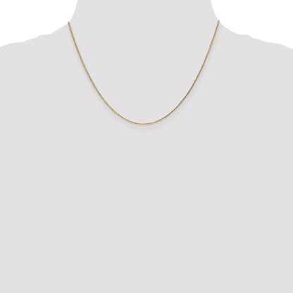14K Yellow Gold 18 Inch .95mm Diamond-Cut Cable With Lobster Clasp Chain Necklace