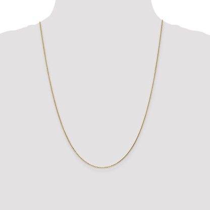 14K Yellow Gold 24 Inch .95mm Diamond-Cut Cable With Lobster Clasp Chain Necklace