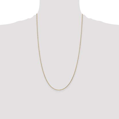 14K Yellow Gold 26 Inch .95mm Diamond-Cut Cable With Lobster Clasp Chain Necklace