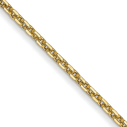 14K Yellow Gold 30 Inch .95mm Diamond-Cut Cable With Lobster Clasp Chain Necklace