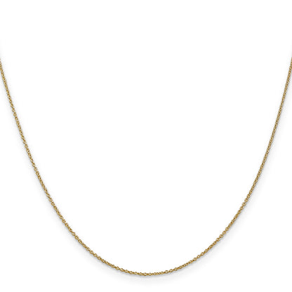 14K Yellow Gold 14 Inch .9mm Cable With Lobster Clasp Chain Necklace