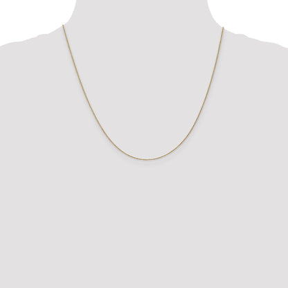 14K Yellow Gold 20 Inch .9mm Cable With Lobster Clasp Chain Necklace