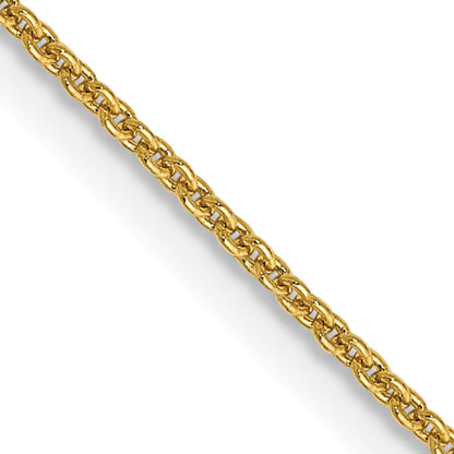 14K Yellow Gold 16 Inch .9mm Cable With Lobster Clasp Chain Necklace