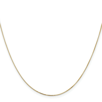 14K Yellow Gold 14 Inch .5mm Box With Lobster Clasp Chain Necklace