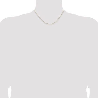 14K Yellow Gold 16 Inch .5mm Box With Lobster Clasp Chain Necklace