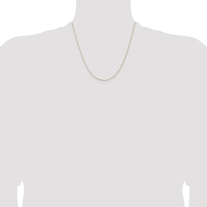 14K Yellow Gold 20 Inch .5mm Box With Lobster Clasp Chain Necklace