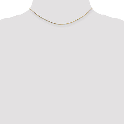 14K Yellow Gold 14 Inch .7mm Box With Spring Ring Clasp Chain Necklace