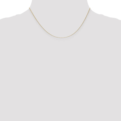 14K Yellow Gold 16 Inch .65mm Diamond-Cut Round Open Link Cable With Lobster Clasp Chain Necklace