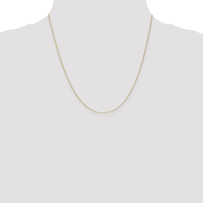 14K Yellow Gold 20 Inch .65mm Diamond-Cut Round Open Link Cable With Lobster Clasp Chain Necklace