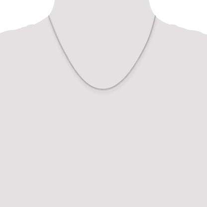 14K White Gold 18 Inch 1.2mm Cable With Lobster Clasp Chain Necklace