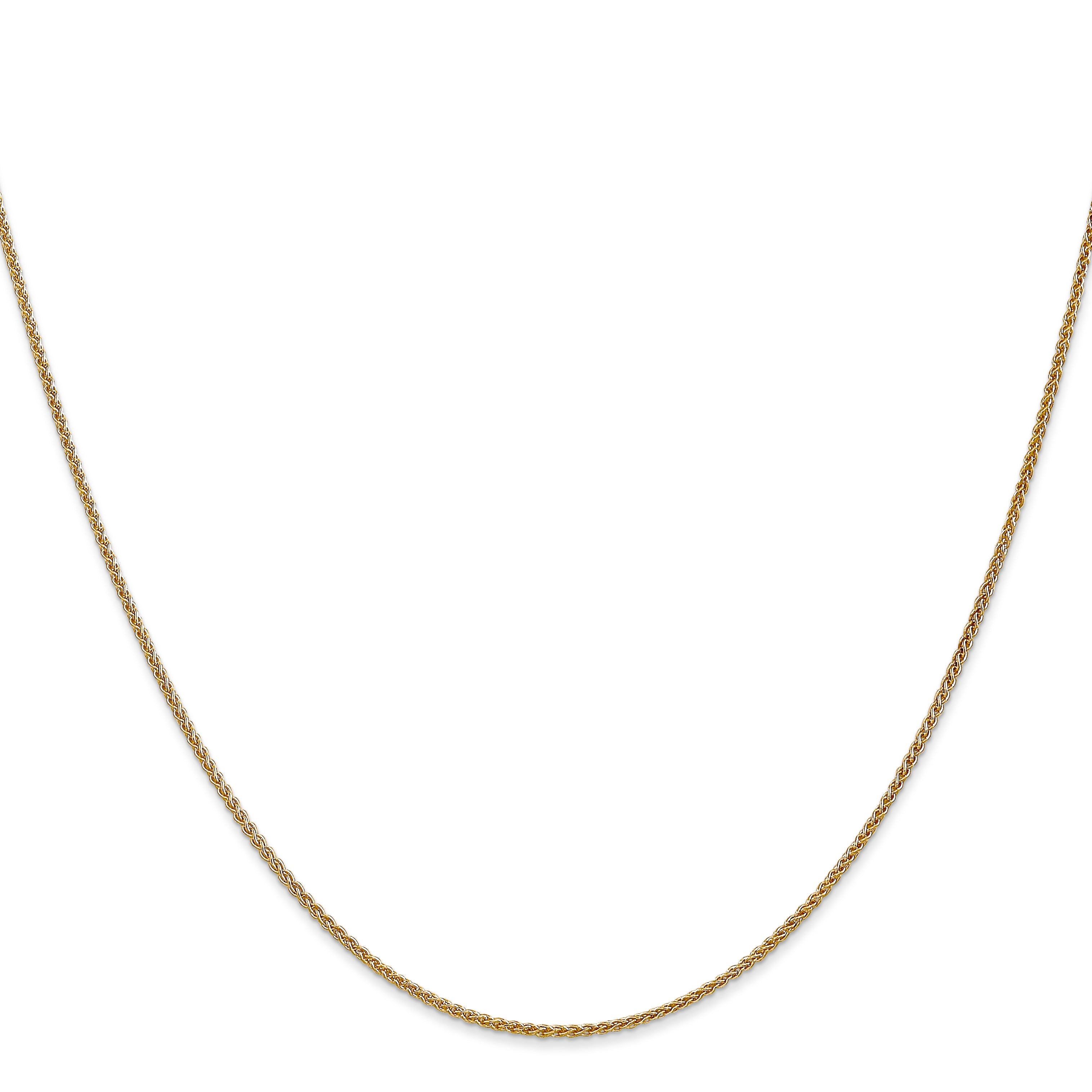 14K Yellow Gold 30 Inch 1.25mm Spiga With Lobster Clasp Chain Necklace