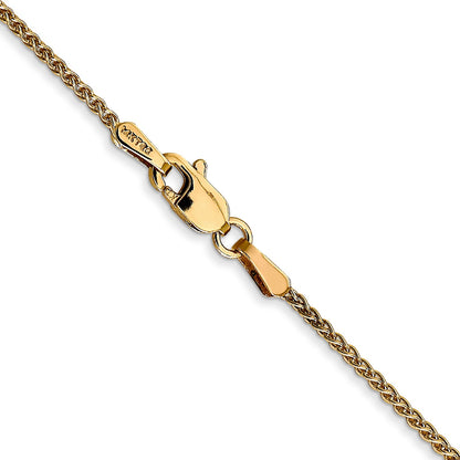 14K Yellow Gold 26 Inch 1.25mm Spiga With Lobster Clasp Chain Necklace