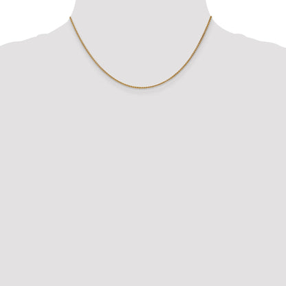 14K Yellow Gold 16 Inch 1.25mm Spiga With Lobster Clasp Chain Necklace