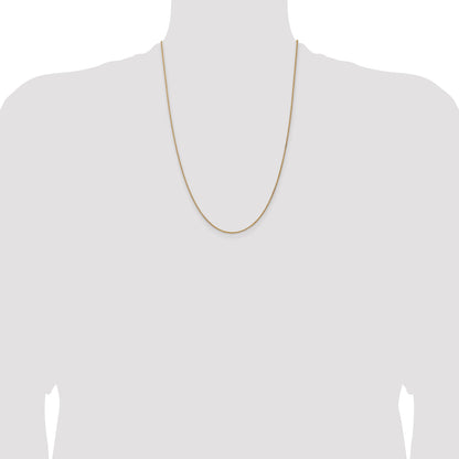 14K Yellow Gold 24 Inch 1.25mm Spiga With Lobster Clasp Chain Necklace