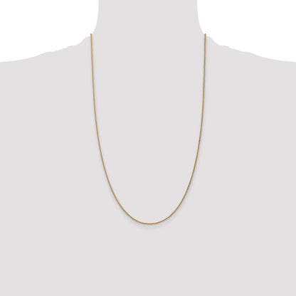 14K Yellow Gold 26 Inch 1.25mm Spiga With Lobster Clasp Chain Necklace