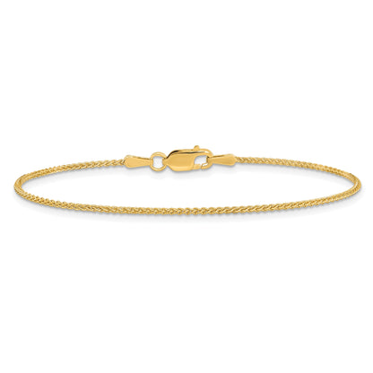 14K Yellow Gold 6 Inch 1.25mm Spiga With Lobster Clasp Bracelet