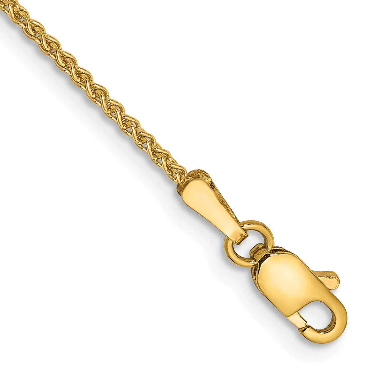 14K Yellow Gold 6 Inch 1.25mm Spiga With Lobster Clasp Bracelet