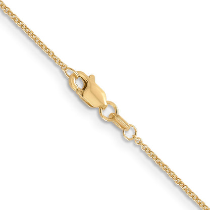14K Yellow Gold 16 Inch 1.2mm Cable With Lobster Clasp Chain Necklace