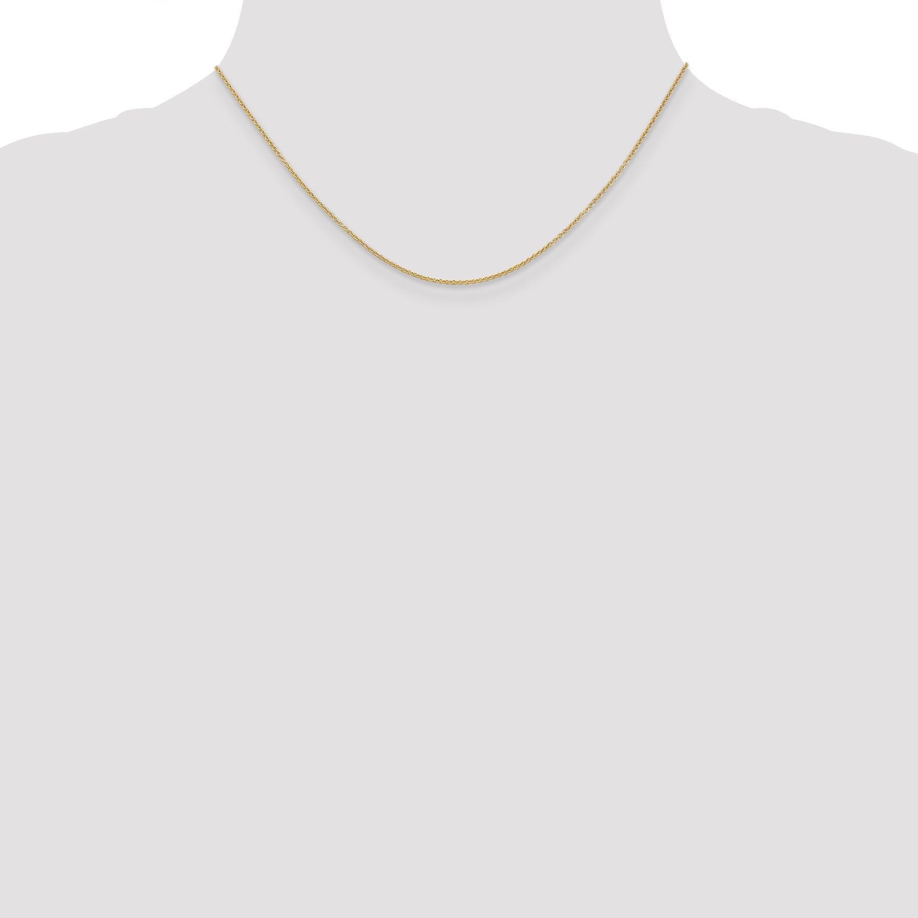 14K Yellow Gold 16 Inch 1.2mm Cable With Lobster Clasp Chain Necklace