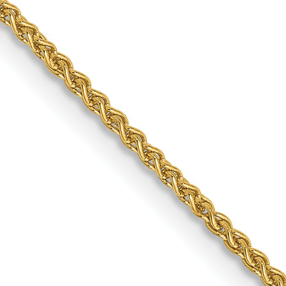 14K Yellow Gold 30 Inch 1.25mm Spiga With Lobster Clasp Chain Necklace