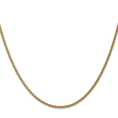 14K Yellow Gold 24 Inch 1.05mm Spiga With Spring Ring Clasp Chain Necklace