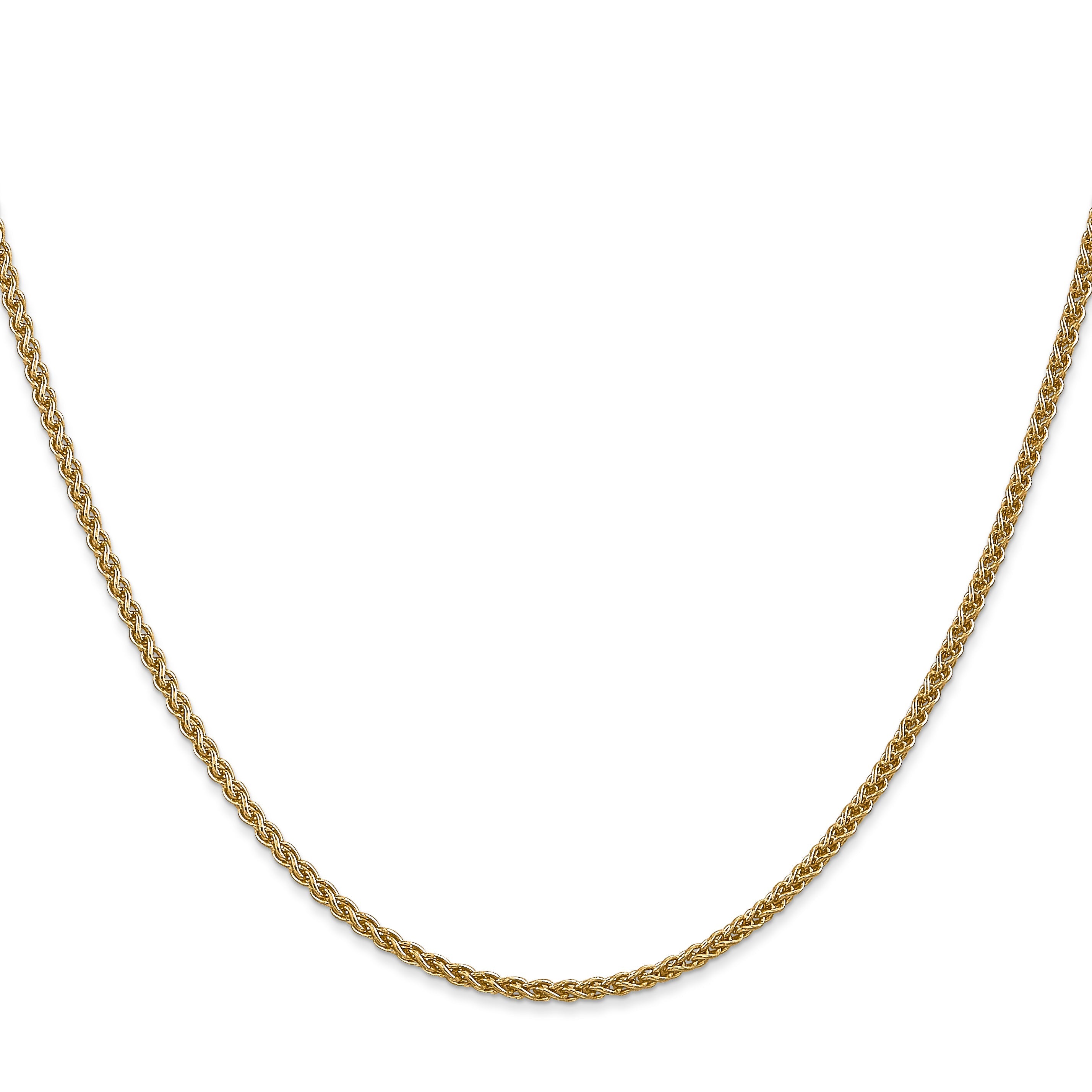 14K Yellow Gold 20 Inch 1.05mm Spiga With Spring Ring Clasp Chain Necklace