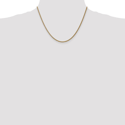 14K Yellow Gold 18 Inch 1.05mm Spiga With Spring Ring Clasp Chain Necklace