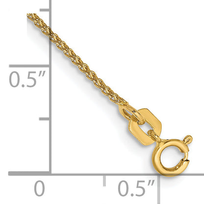 14K Yellow Gold 7 Inch 1.05mm Spiga With Spring Ring Clasp Bracelet