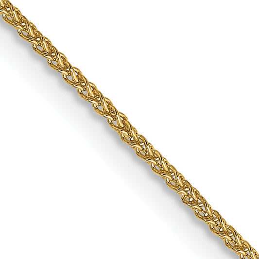 14K Yellow Gold 18 Inch 1.05mm Spiga With Spring Ring Clasp Chain Necklace