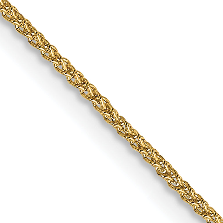 14K Yellow Gold 24 Inch 1.05mm Spiga With Spring Ring Clasp Chain Necklace