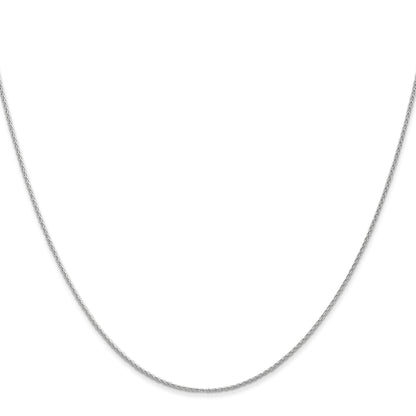 14K White Gold 18 Inch 1mm Parisian Wheat With Lobster Clasp Chain Necklace