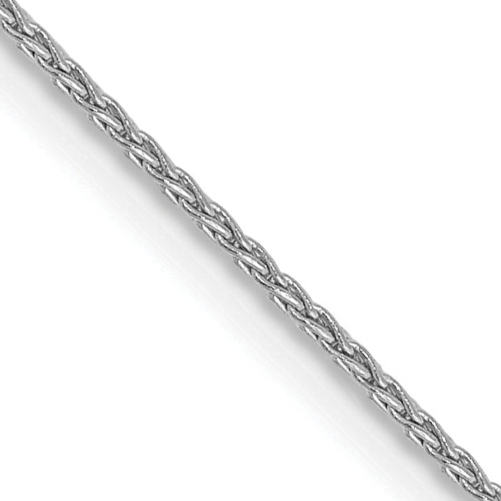 14K White Gold 16 Inch 1mm Parisian Wheat With Lobster Clasp Chain Necklace