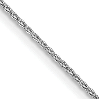 14K White Gold 24 Inch 1mm Parisian Wheat With Lobster Clasp Chain Necklace