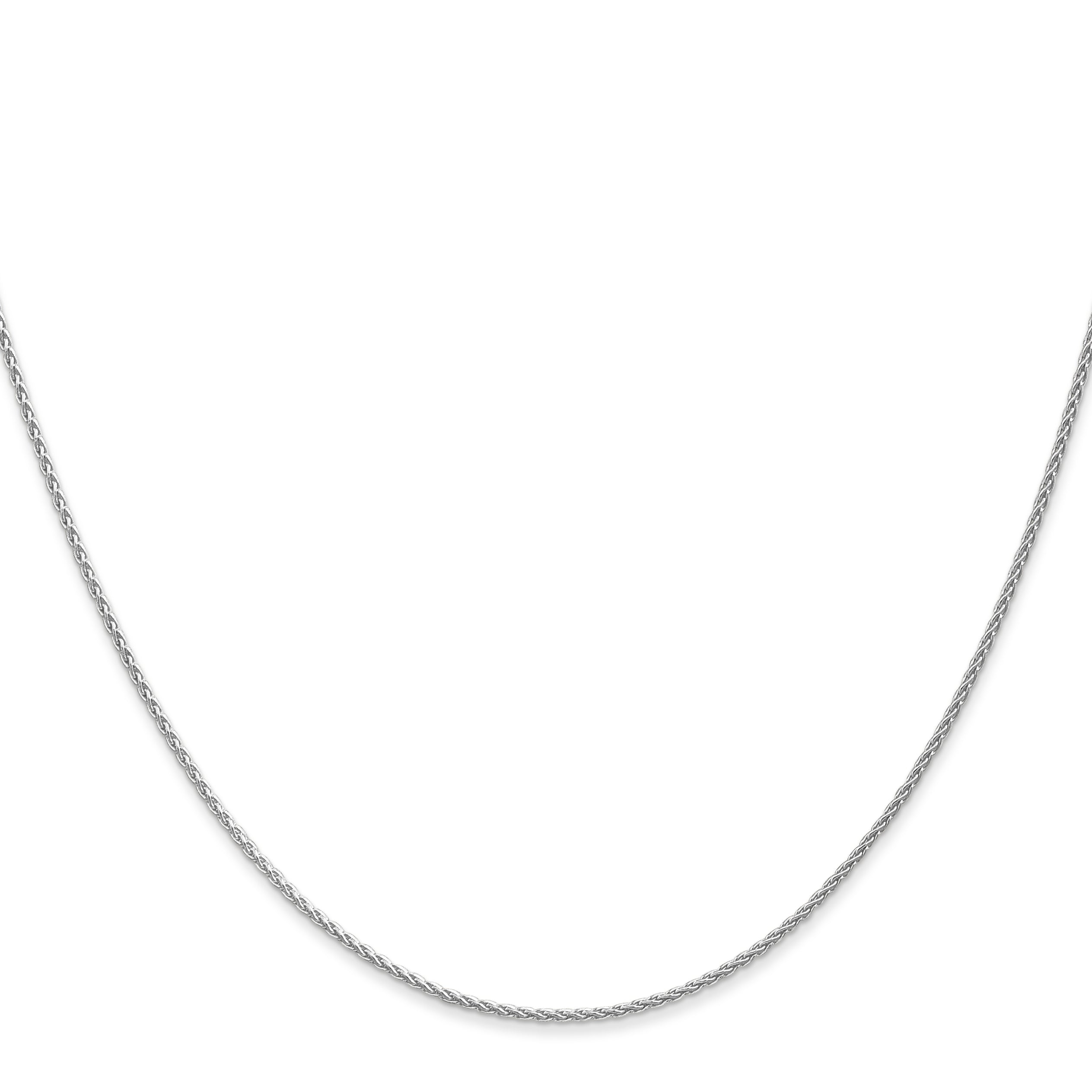 14K White Gold 20 Inch 1.2mm Parisian Wheat With Lobster Clasp Chain Necklace