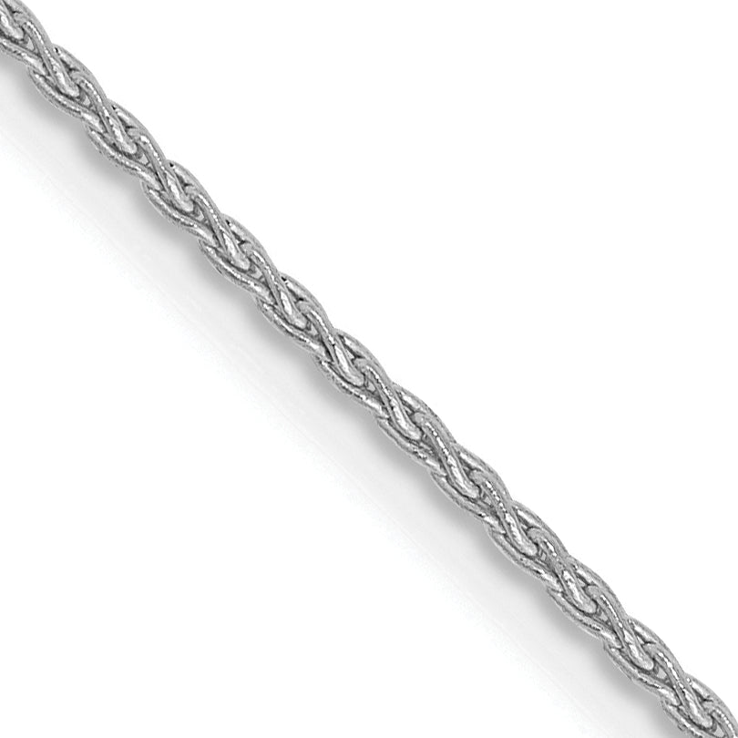 14K White Gold 16 Inch 1.2mm Parisian Wheat With Lobster Clasp Chain Necklace