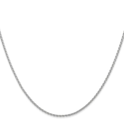 14K White Gold 20 Inch 1.5mm Parisian Wheat With Lobster Clasp Chain Necklace