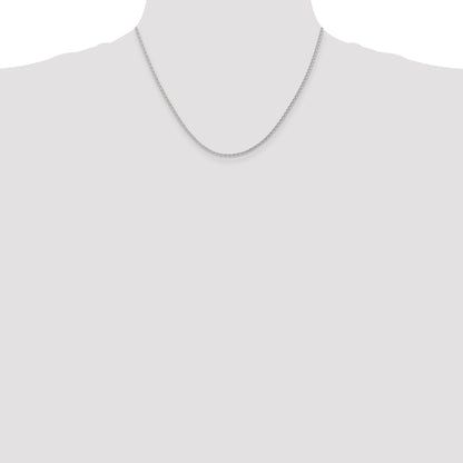 14K White Gold 18 Inch 1.75mm Parisian Wheat With Lobster Clasp Chain Necklace