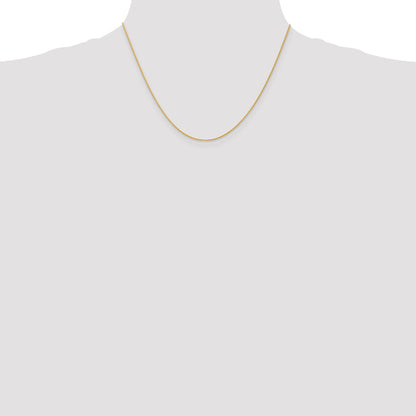 14K Yellow Gold 18 Inch 1mm Parisian Wheat With Lobster Clasp Chain Necklace
