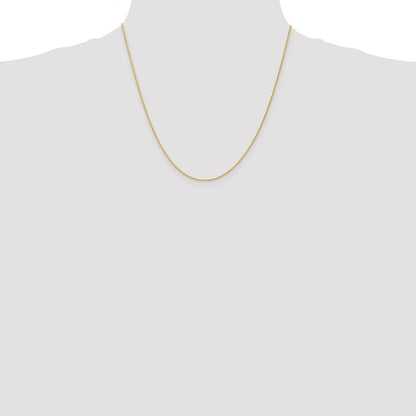 14K Yellow Gold 20 Inch 1mm Parisian Wheat With Lobster Clasp Chain Necklace