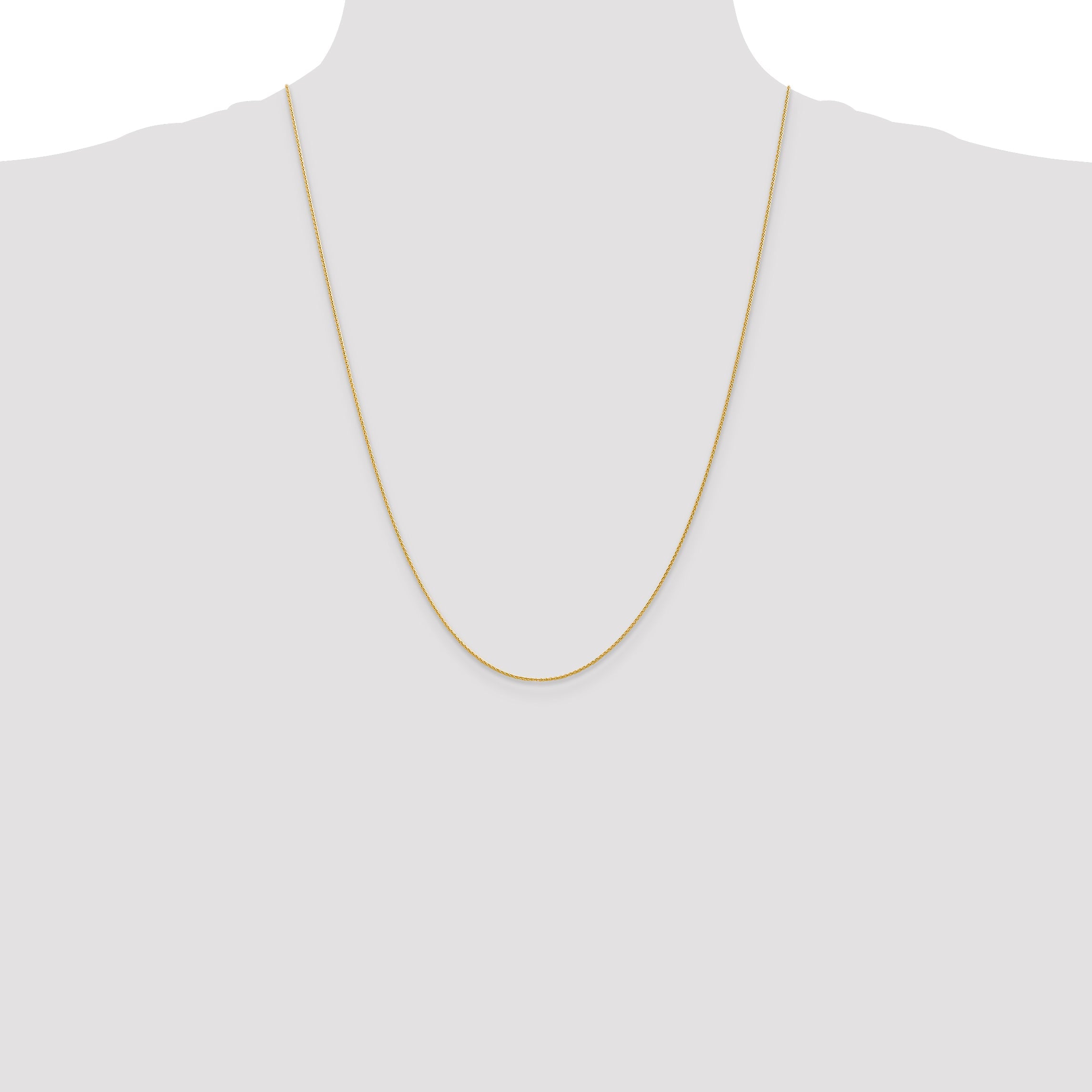 14K Yellow Gold 24 Inch 1mm Parisian Wheat With Lobster Clasp Chain Necklace