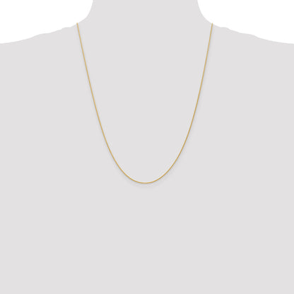 14K Yellow Gold 24 Inch 1mm Parisian Wheat With Lobster Clasp Chain Necklace