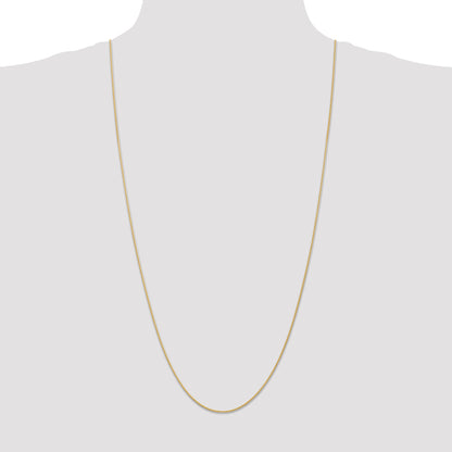 14K Yellow Gold 30 Inch 1mm Parisian Wheat With Lobster Clasp Chain Necklace