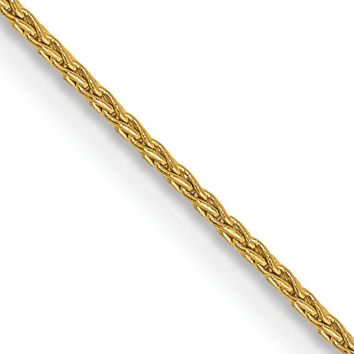 14K Yellow Gold 14 Inch 1mm Parisian Wheat With Lobster Clasp Chain Necklace