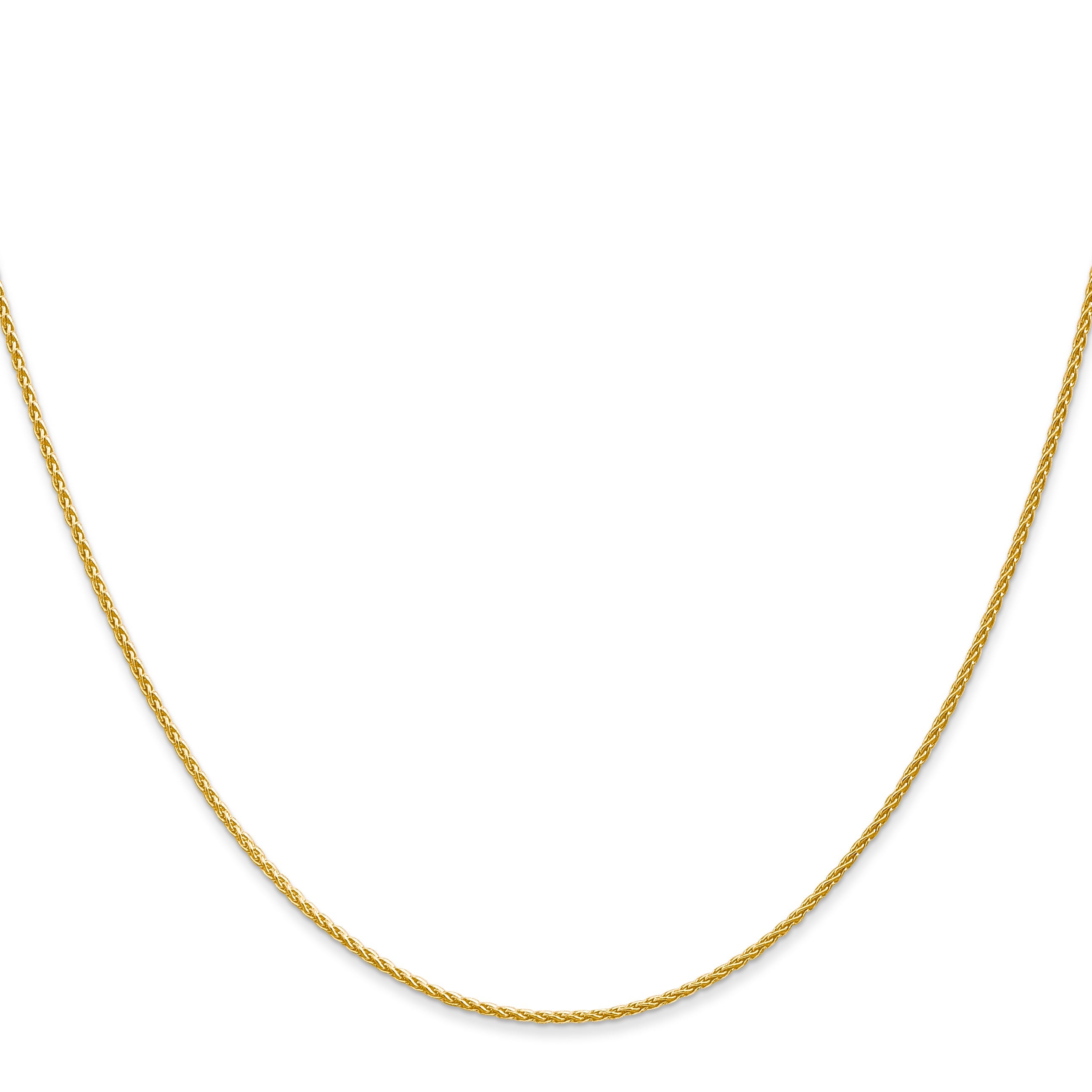 14K Yellow Gold 18 Inch 1.2mm Parisian Wheat With Lobster Clasp Chain Necklace