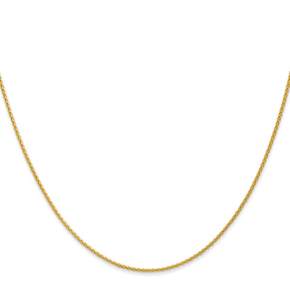 14K Yellow Gold 18 Inch 1.2mm Parisian Wheat With Lobster Clasp Chain Necklace